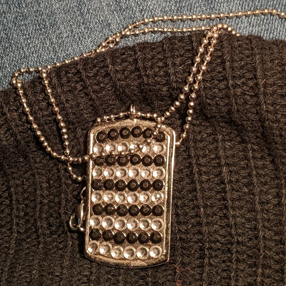 Vintage 90s Crystal Pendant Necklace